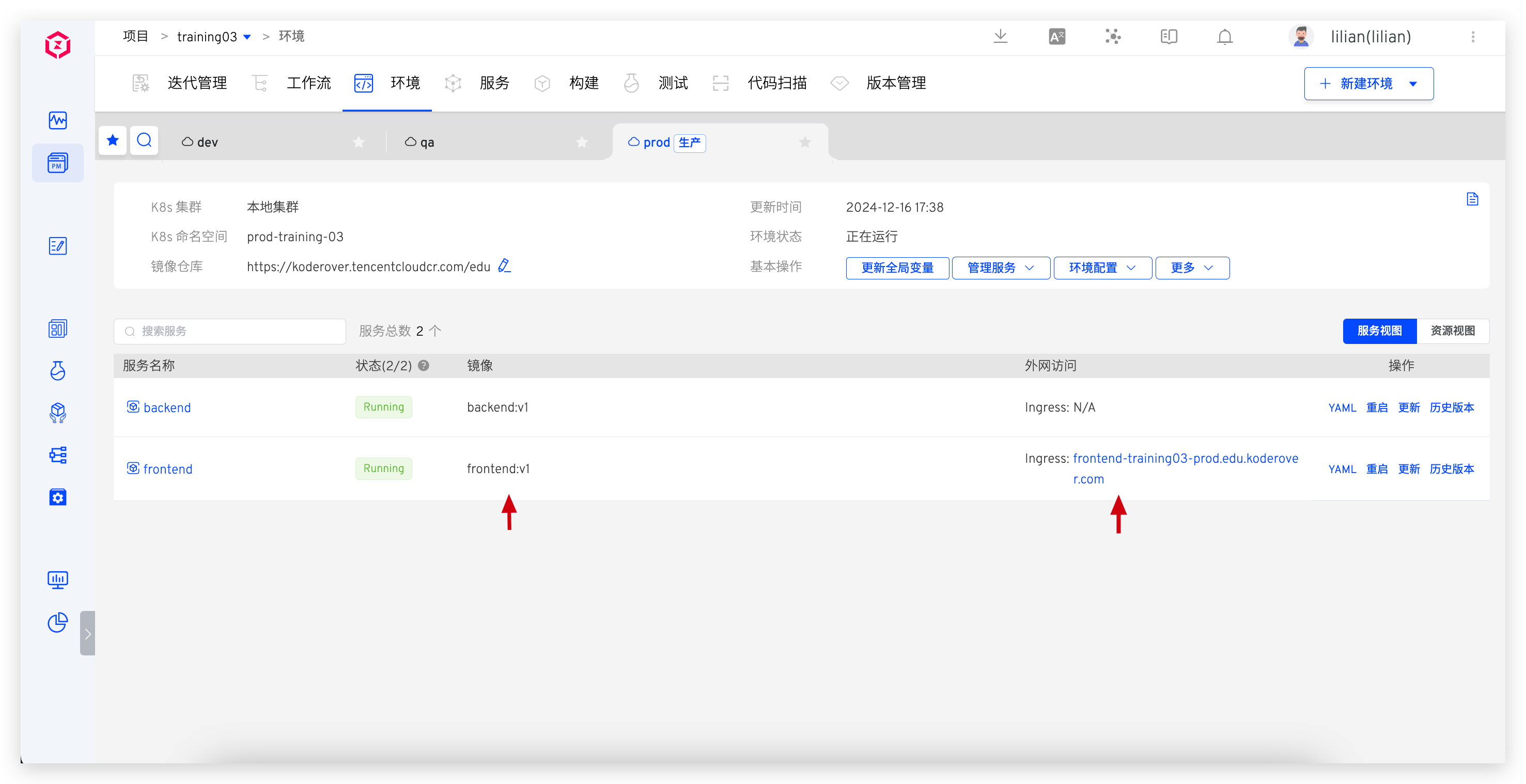 发布指定版本